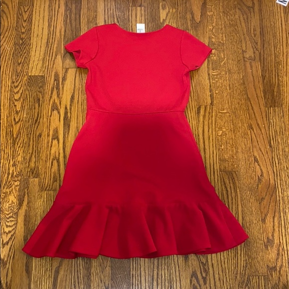 Girls red aqua dress - Picture 2 of 3